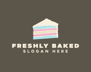 Blue Pink Layer Cake logo design