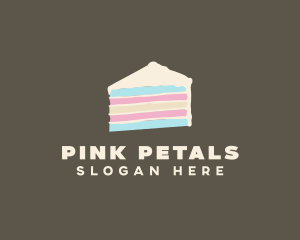 Blue Pink Layer Cake logo design