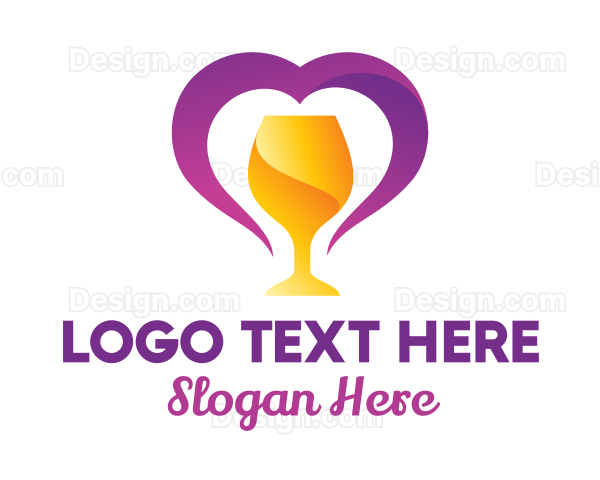 Heart Wine Goblet Logo