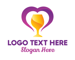 Heart Wine Goblet Logo