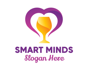 Heart Wine Goblet Logo