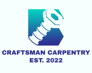 Carpenter Bolt Equipment logo design