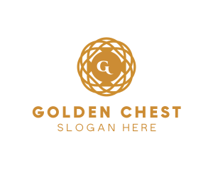 Golden  Pendant Jewelry logo design