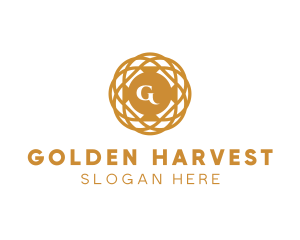 Golden  Pendant Jewelry logo design