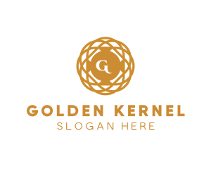 Golden  Pendant Jewelry logo design