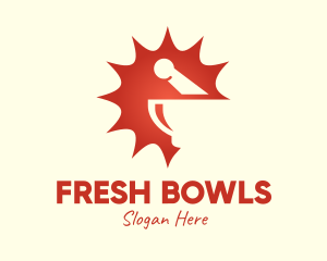 Red Mortar & Pestle logo design