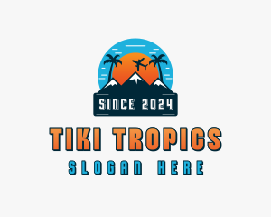 Tropical Mountain Getaway logo design