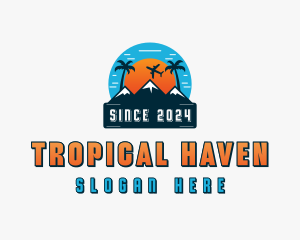 Tropical Mountain Getaway logo design