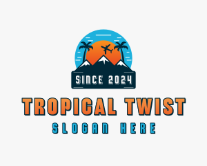 Tropical Mountain Getaway logo design