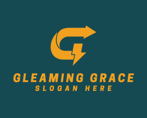 Electric Bolt Letter G  logo design