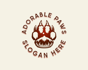 Outdoor Mountain Paw logo design