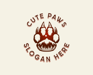 Outdoor Mountain Paw logo design