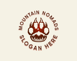 Outdoor Mountain Paw logo design