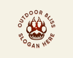 Outdoor Mountain Paw logo design