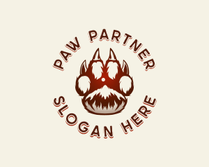 Outdoor Mountain Paw logo design