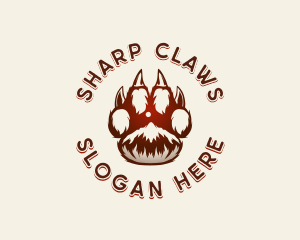 Outdoor Mountain Paw logo design