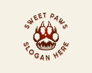 Outdoor Mountain Paw logo design