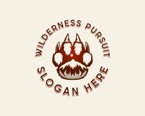 Outdoor Mountain Paw logo design