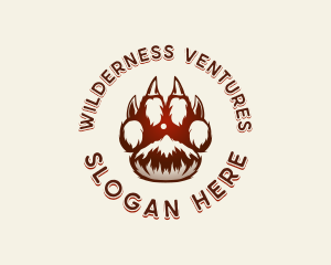 Outdoor Mountain Paw logo design