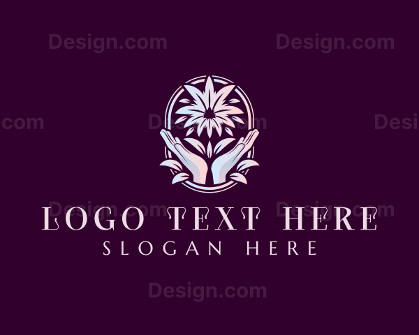 Flower Hand Relaxation Logo