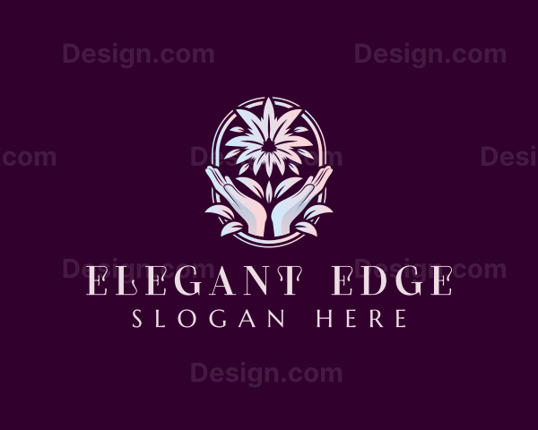 Flower Hand Relaxation Logo