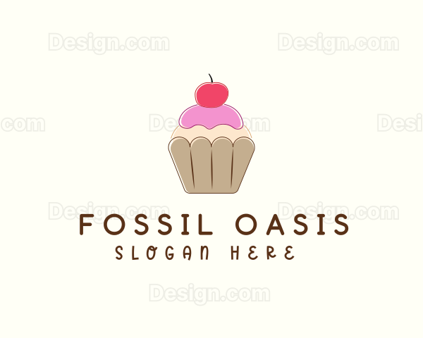 Sweet Cherry Cupcake Logo