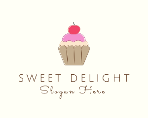 Sweet Cherry Cupcake  logo design