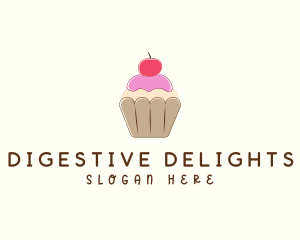 Sweet Cherry Cupcake  Logo