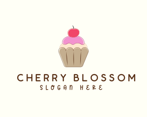 Sweet Cherry Cupcake  logo design