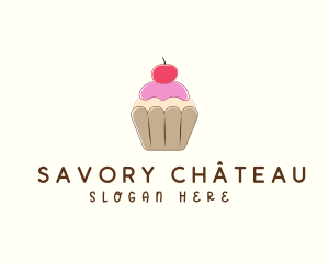 Sweet Cherry Cupcake  logo design