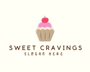 Sweet Cherry Cupcake  logo design