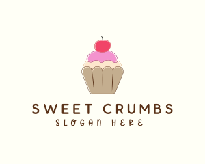 Sweet Cherry Cupcake  logo design