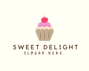 Sweet Cherry Cupcake  logo design