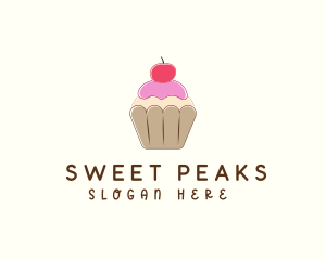 Sweet Cherry Cupcake  logo design