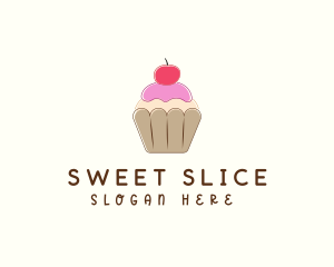 Sweet Cherry Cupcake  logo design