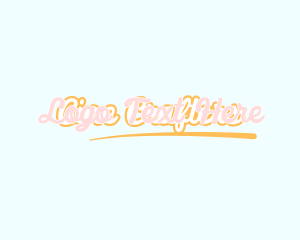 Retro Cursive Wordmark logo design