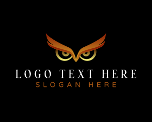 Feathers - Nocturnal Owls Eye logo design