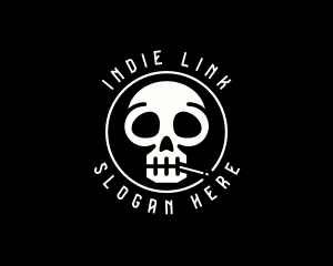 Skull Cigarette Smoking logo