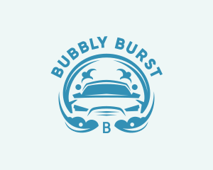 Clean Bubbles Car Wash logo design