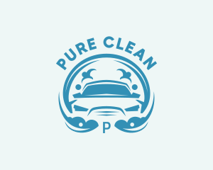 Clean Bubbles Car Wash logo design