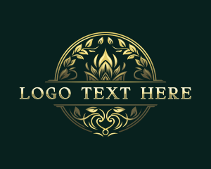 Elegant Wreath Crest logo