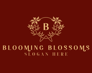 Flower Wreath Blossom logo design