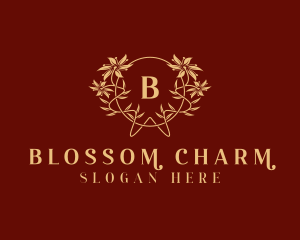 Flower Wreath Blossom logo design