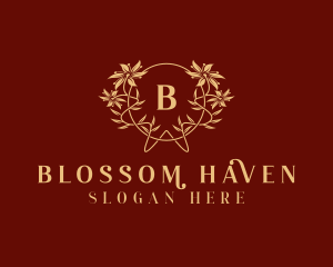 Flower Wreath Blossom logo design