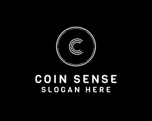 Simple Retro Coin logo design