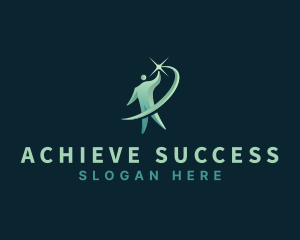 Person Leader Success logo design