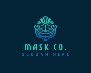 Maori Tribal Mask logo