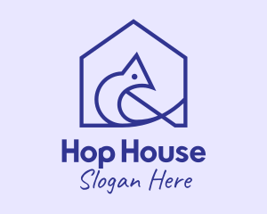 Purple Bird House  logo design