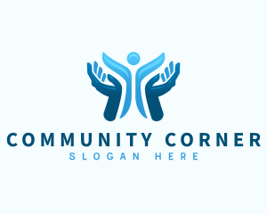 Community People Hand logo design