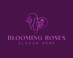 Rose Wellness Heart logo design